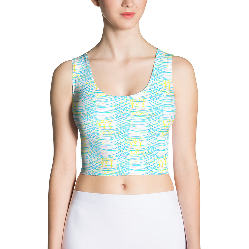 a smile as wide as the sky, body-hugging crop tank