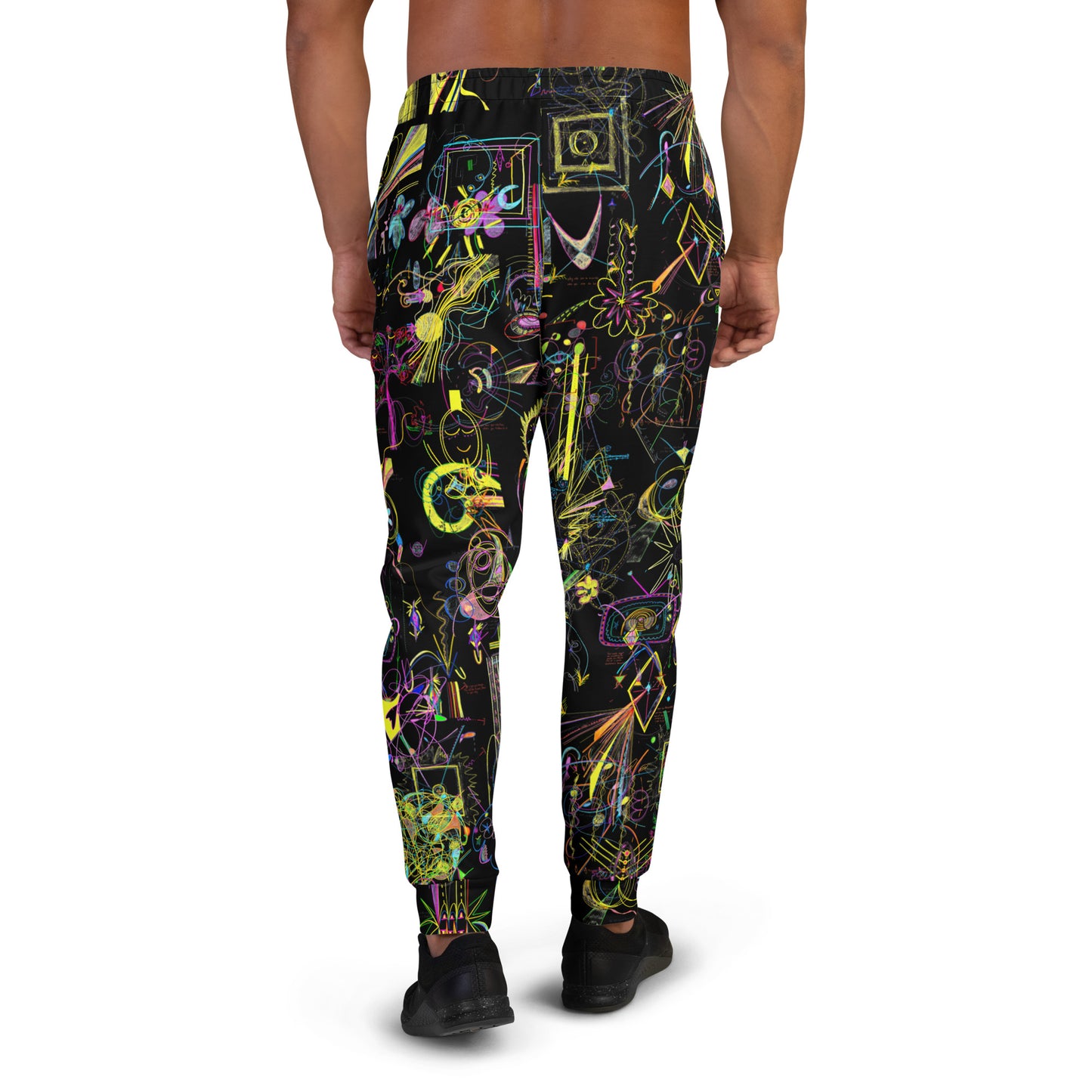 YOU ARE FREE, recycled masculine joggers in black