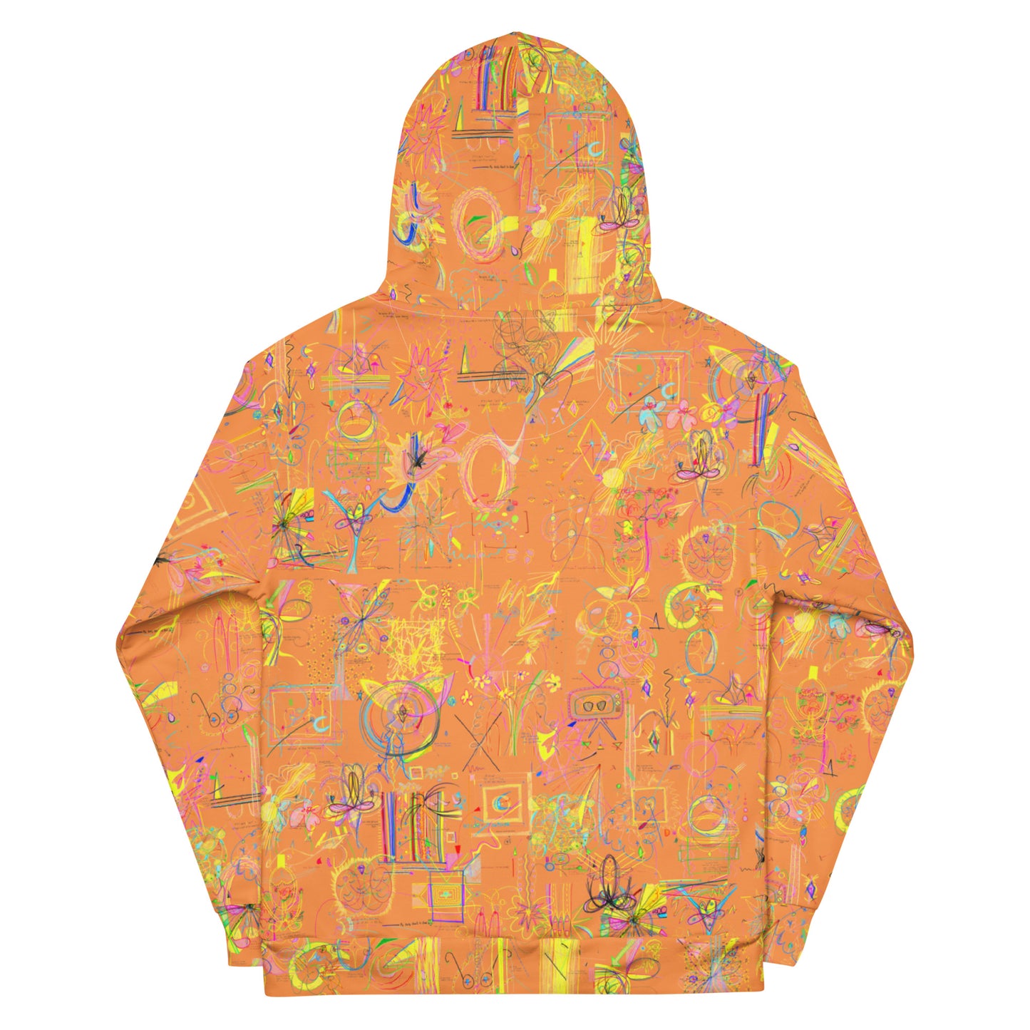 orange recycled unisex hoodie