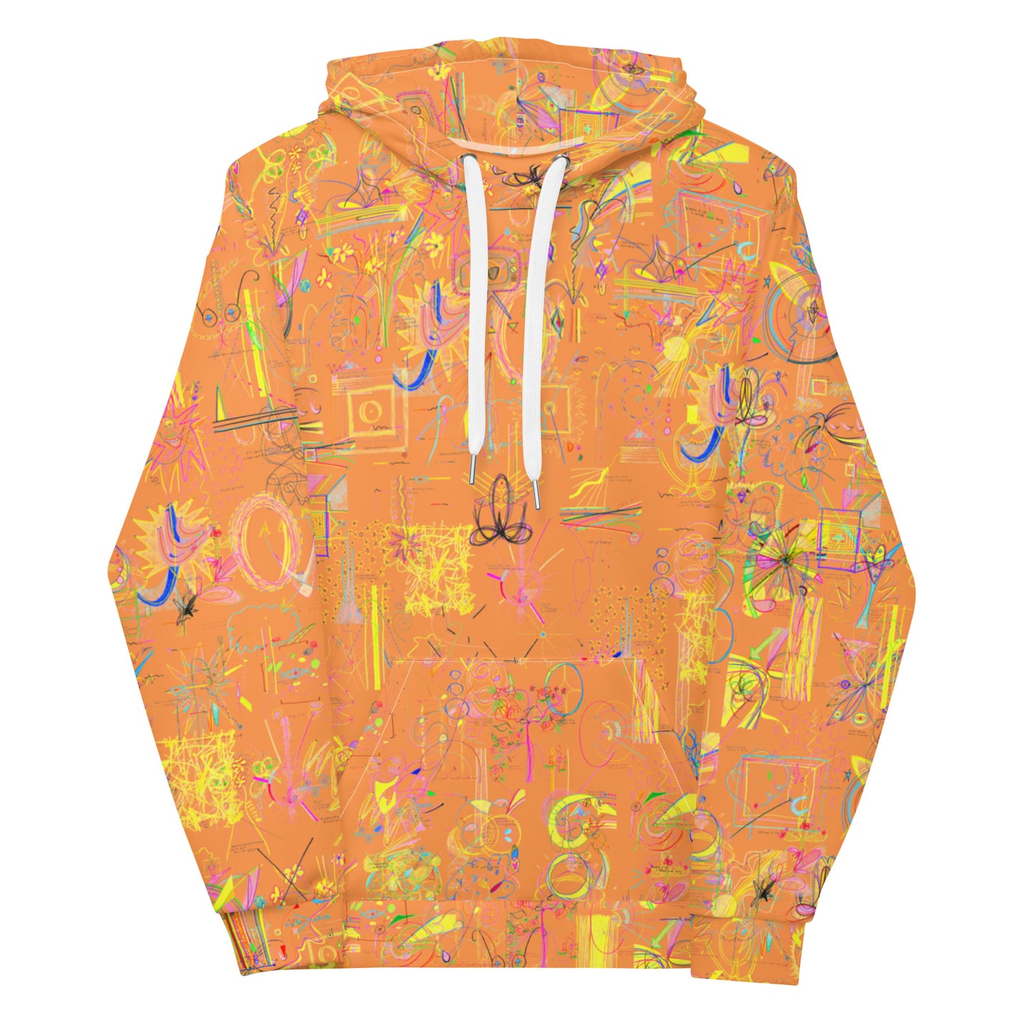 orange recycled unisex hoodie