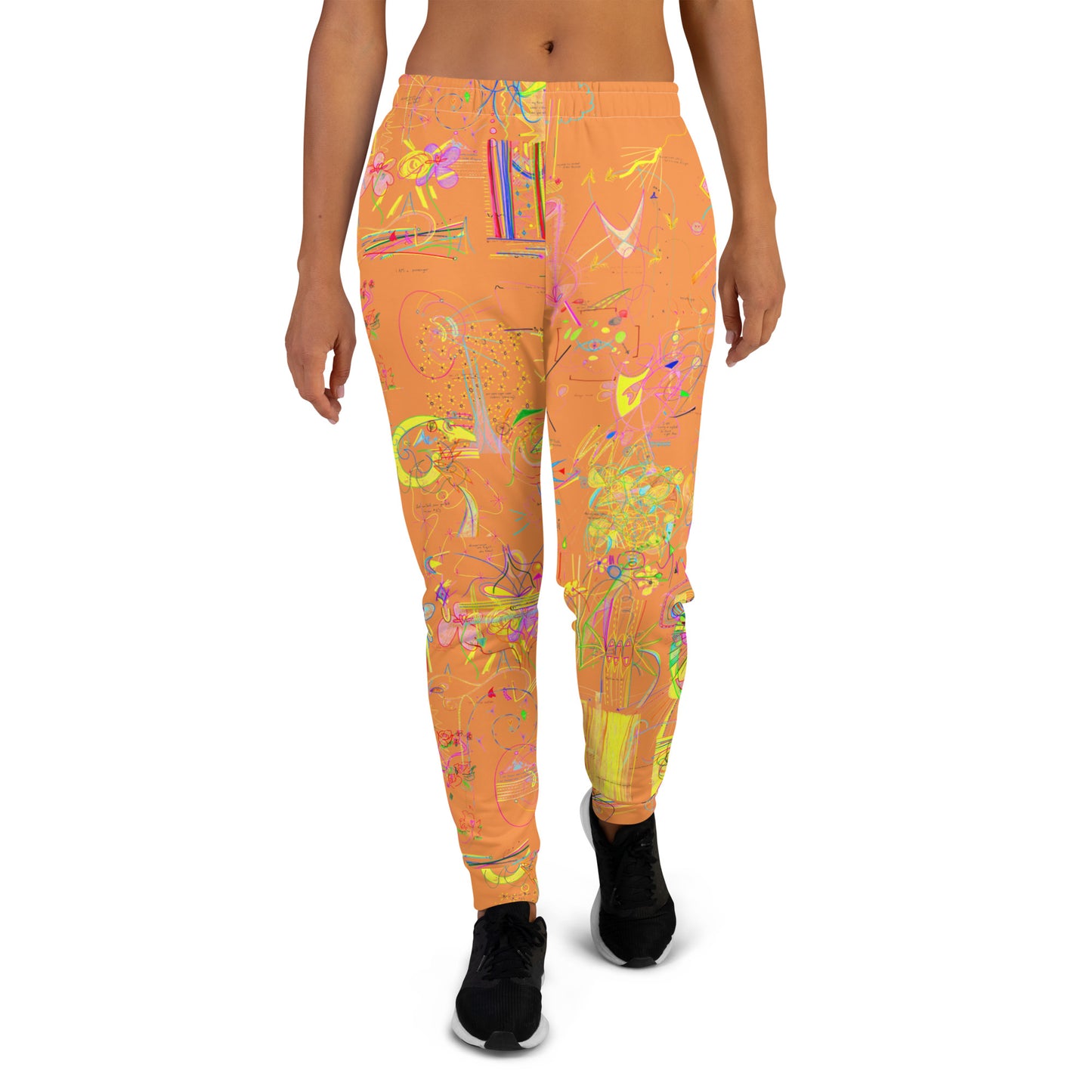 YOU ARE FREE, recycled feminine joggers in orange