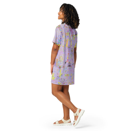 smell the roses in every dimension, T-shirt dress in light purple